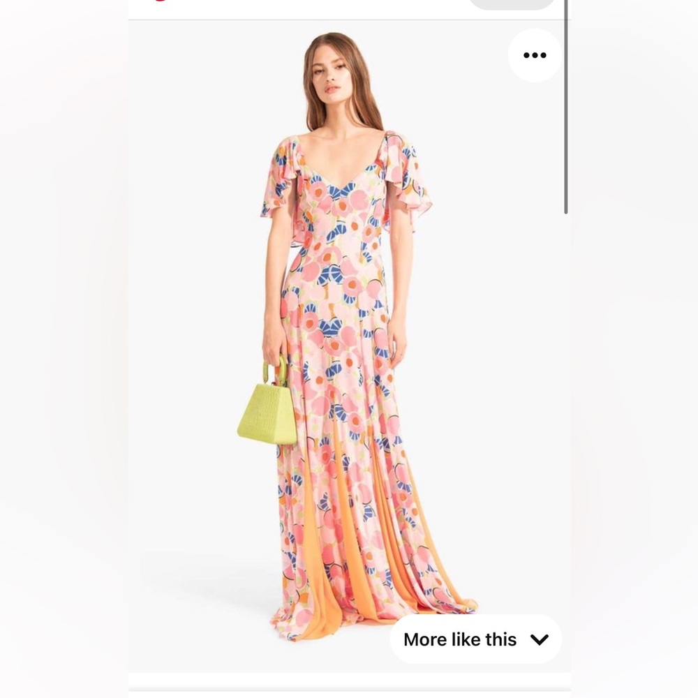 Staud Baya Maxi Dress NWT Blossom/Tangerine Sz 6